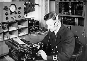 Radiotelegraphy room, New Zealand 1939