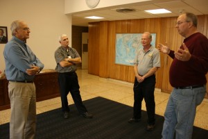 In the front lobby--from L to R Phil FLorig, Dave Anderson (K4SV)