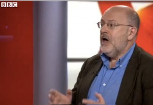 BBC Panorama presenter, John Sweeney attempts to defend himself on the BBC. (Source: YouTube/BBC)