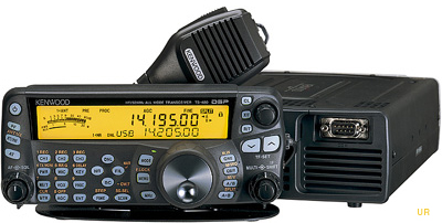 The Kenwood TS-480SAT is full-featured, small, and has a detachable face plate.