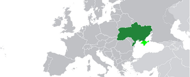 Disputed Ukraine Map via Wikimedia Commons