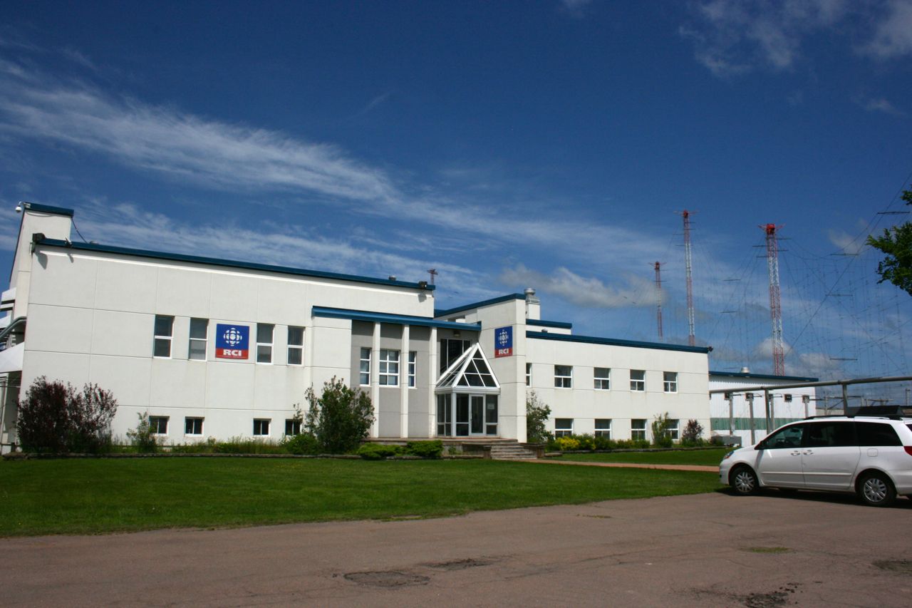 The transmitter building of Radio Canada International, Sackville, NB.