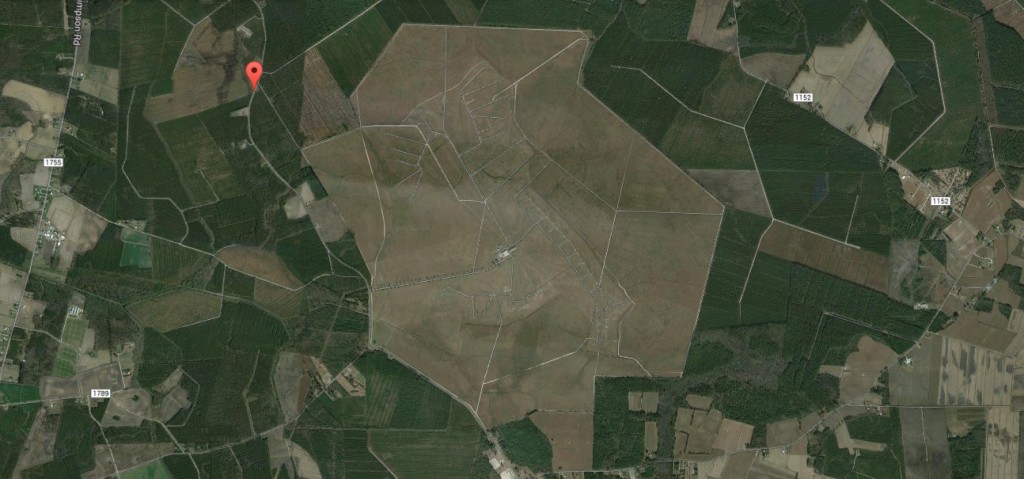The 2,800 acre Edward R. Murrow Transmission Site via Google Earth.
