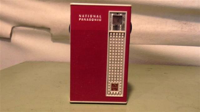 Very popular in their day, the RED National Panasonic pocket AM Transistor 6. Works well.