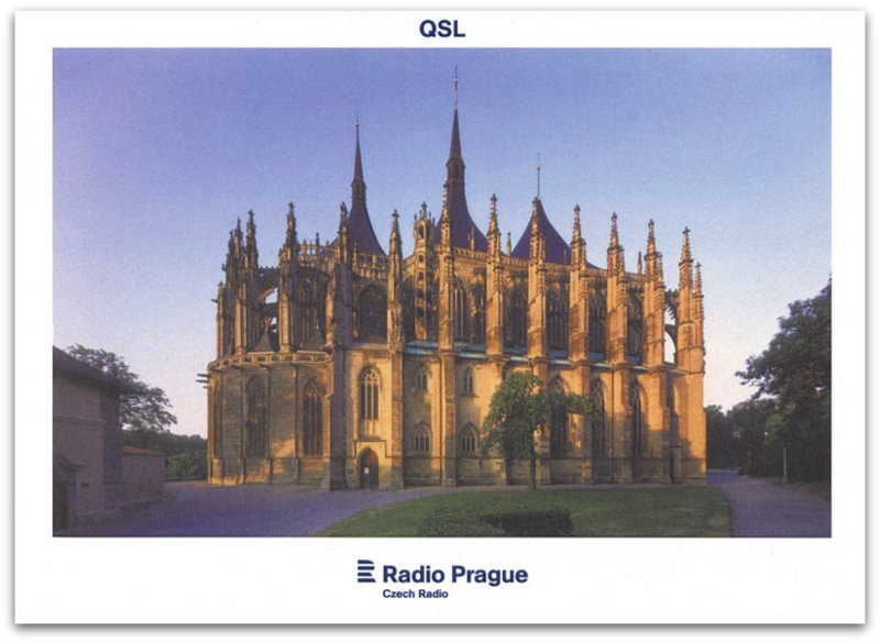 A Radio Prague QSL card.