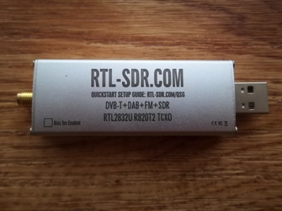 Typical “dongle” Software Defined Radio covering 24 – 1766 MHz.