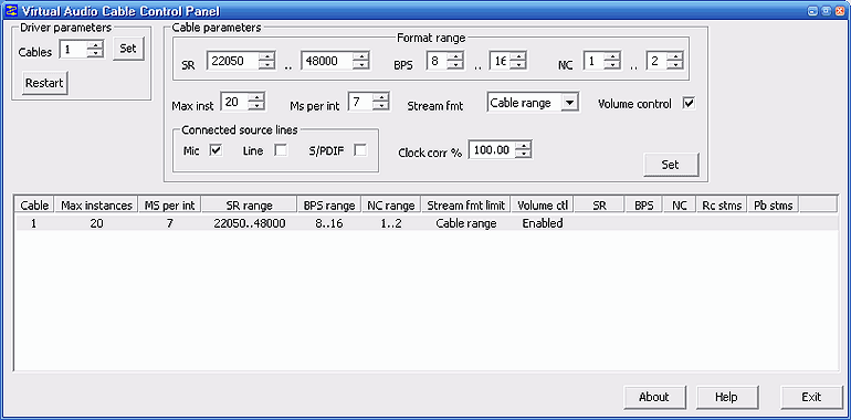 how to use virtual audio cable with mini speech