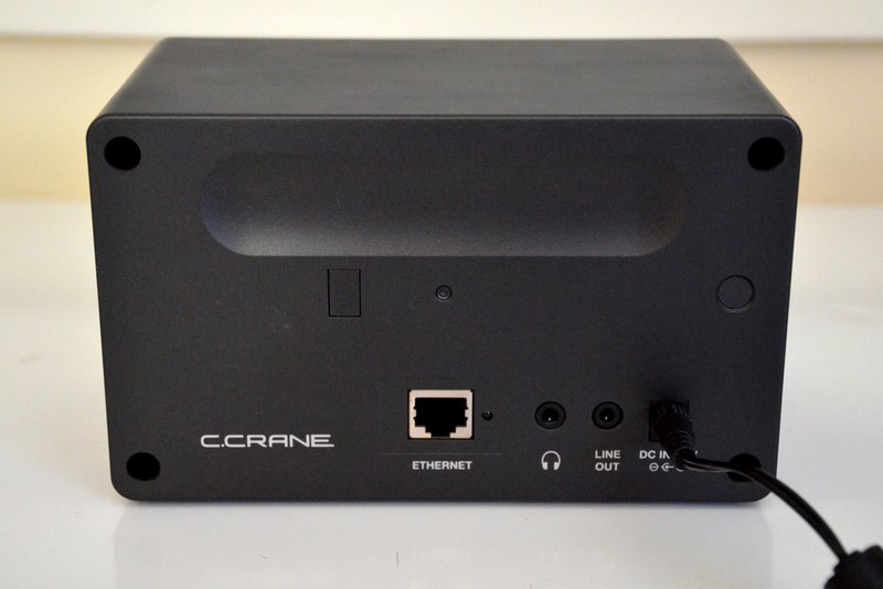 All of the external ports are on the rear panel of the CC Wifi and include an ethernet connection, headphone jack, line out jack and power port (7.5 VDC).