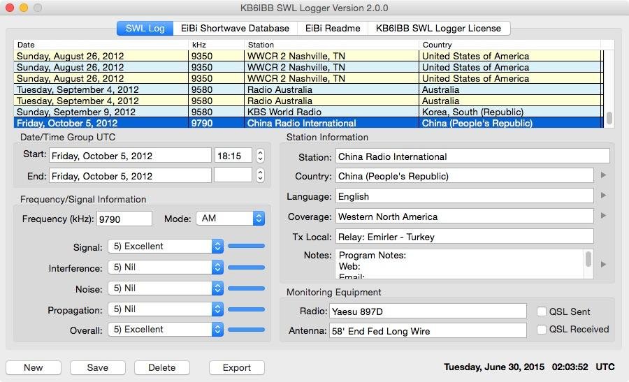 free ham radio logging software for mac