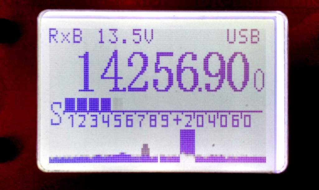 The panadapter display is found at the bottom of the LD-11's backlit display.