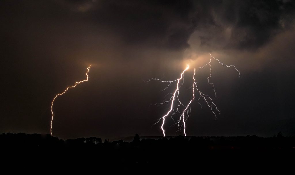 Storm with lightening