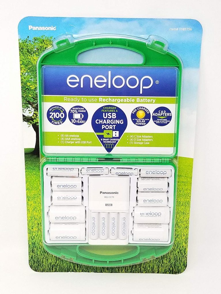 Panasonic Eneloop C Size Battery Adapters for Use With Eneloop AA