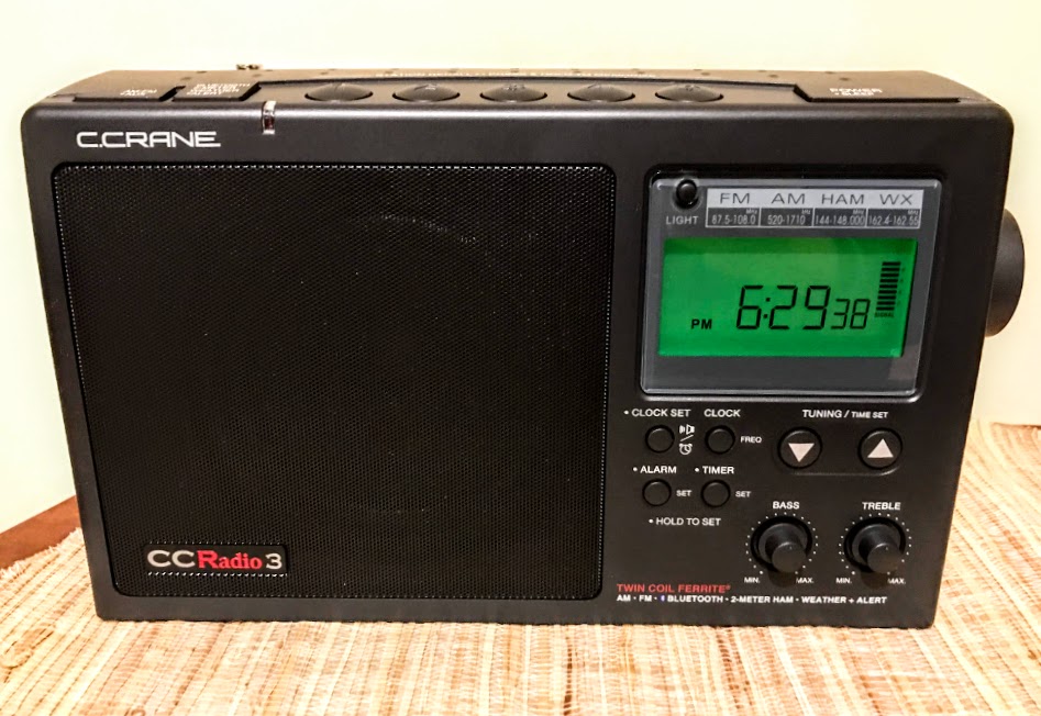 C. Crane CCRadio 3 Long Range Reception AM, FM, NOAA Weather Plus Alert and 2-Meter Ham Band Portable Digital Radio with Bluetooth