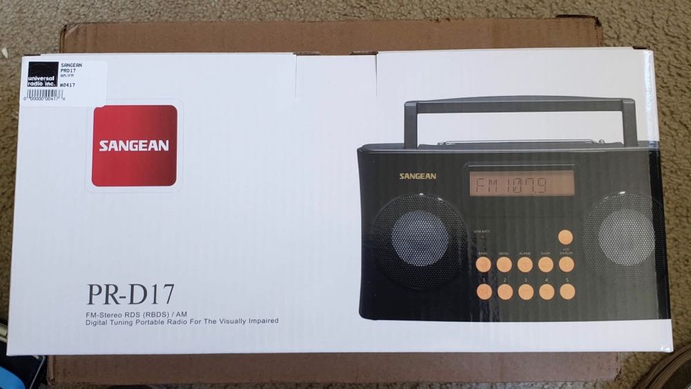 A review of the Sangean PRD17 portable AM/FM radio for the visually