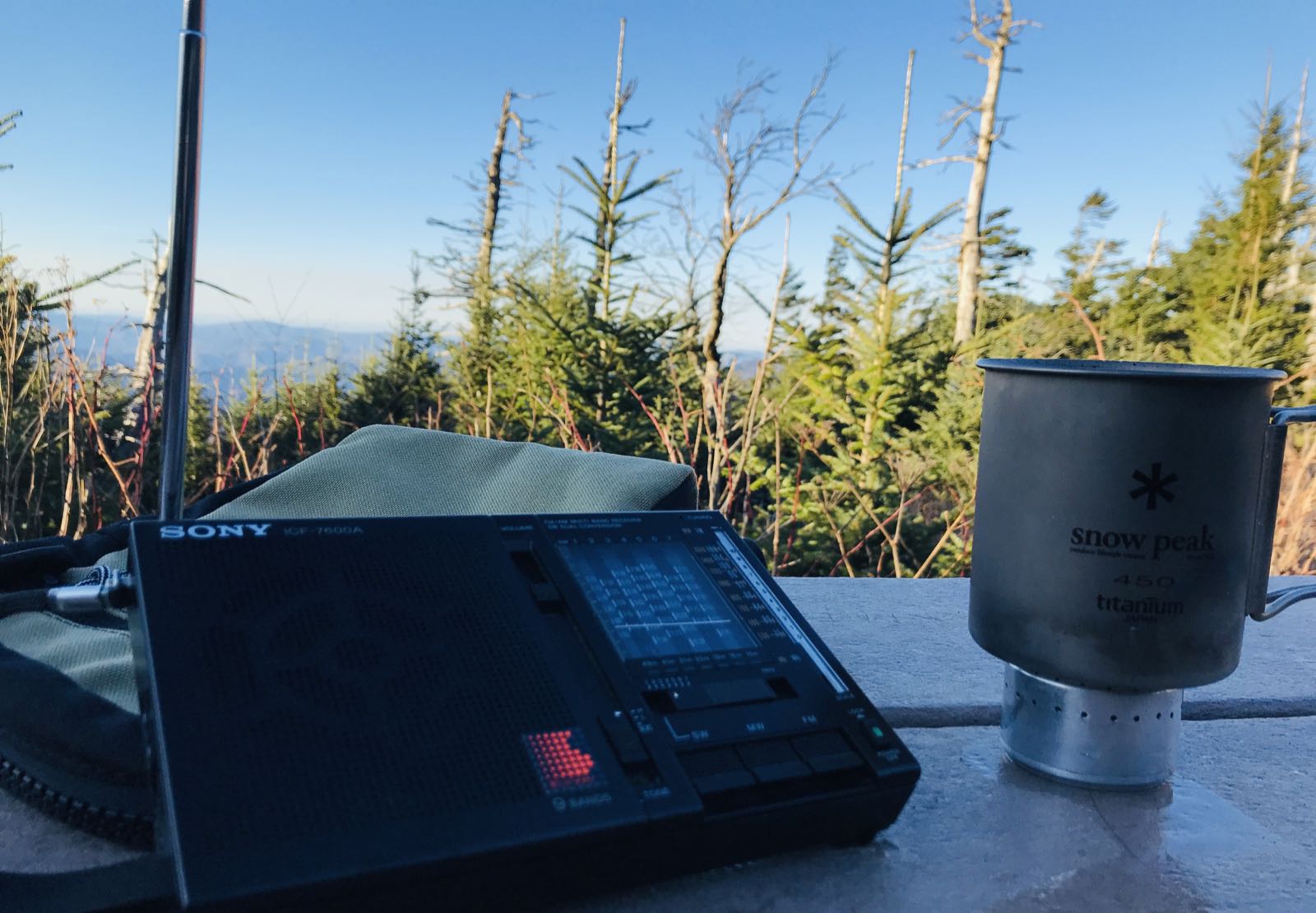 The Sony ICF-7600A at my “happy place” | The SWLing Post