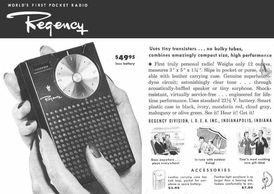 regency tr 1 transistor radio