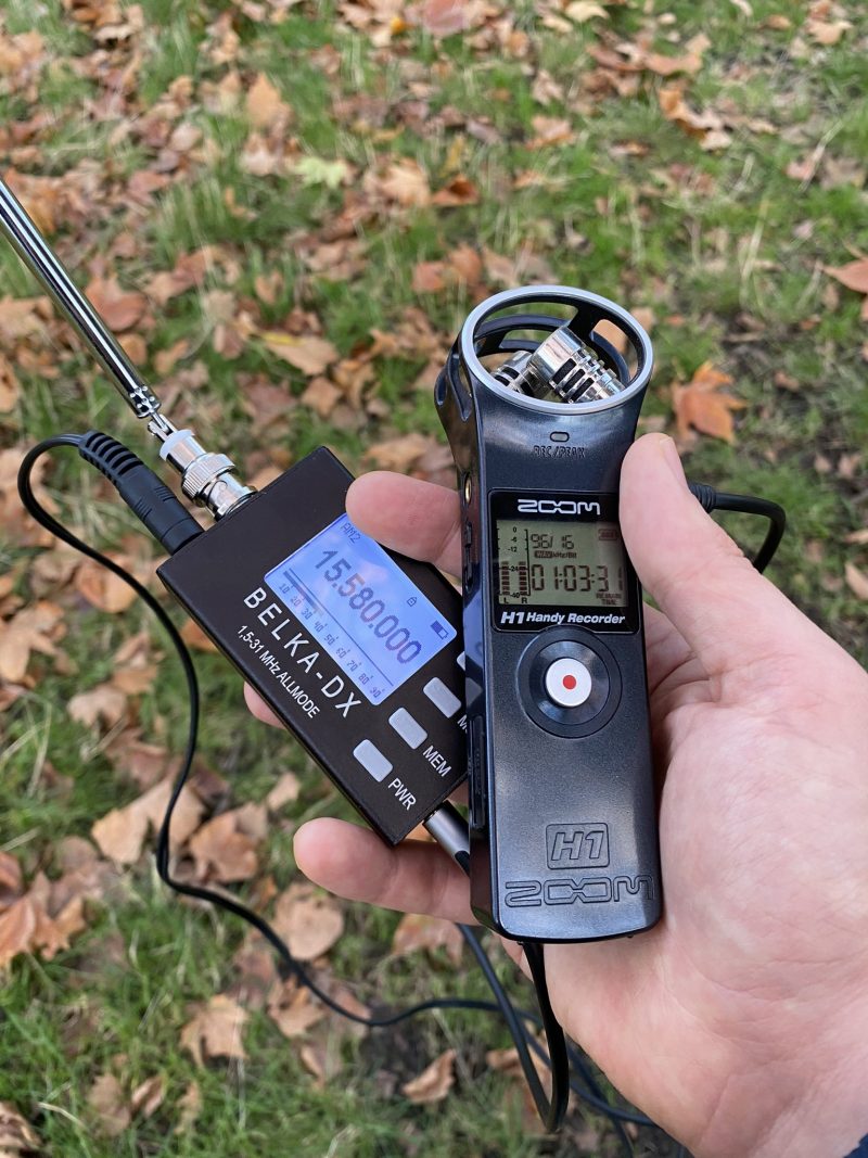 Spectrum recordings with the new Belka-DX and a Zoom H1 digital recorder