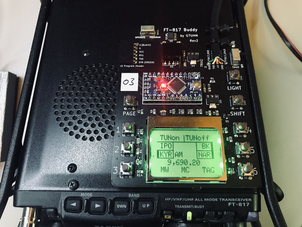 Upgrading my Yaesu FT-817 transceiver with the G7UHN rev2 Buddy