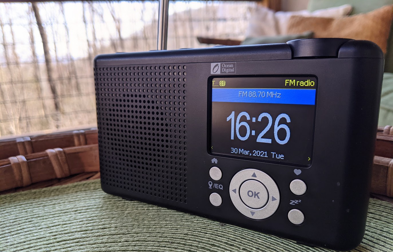 Ocean Digital WR-336F Wi-Fi Internet FM Radio Portable with Rechargeable