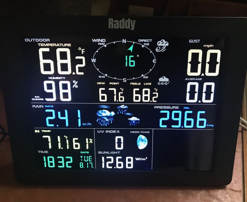 Raddy WF-100C Wi-Fi Weather Stations with Wireless Indoor Outdoor  Thermometer, 8 in. Large Display Multiple Sensors WF-100C - The Home Depot