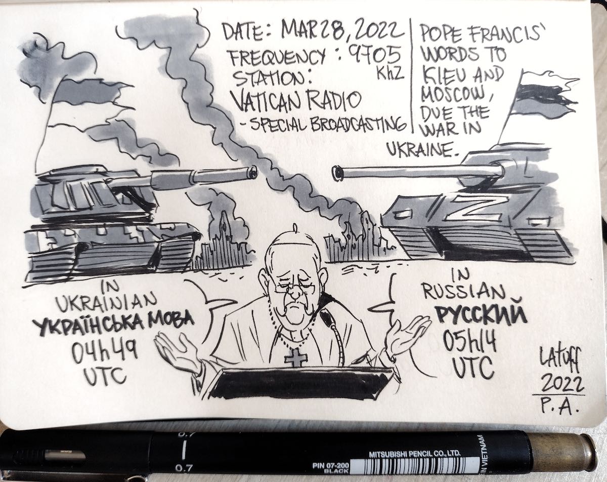 Carlos’ Shortwave Art and recording of Vatican Radio The SWLing Post