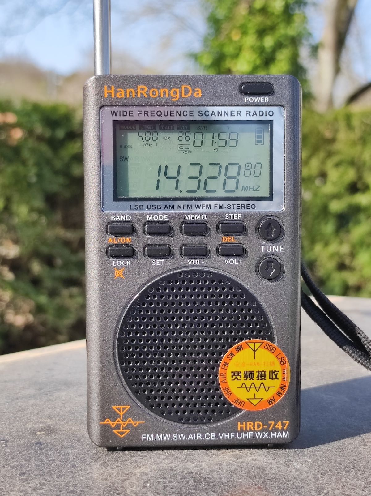 HRD-747 Portable Receiver UHF VHF SW AIRBAND MARINE MW FM