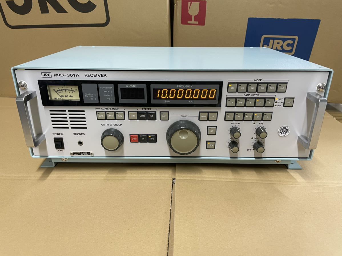 最高品質日本無線★JRC★NRD-301A★受信機★RECEIVER★新品外枠付き★良好動作品★プロモデル★レア品★電源ケーブル付き★送料無料 受信機