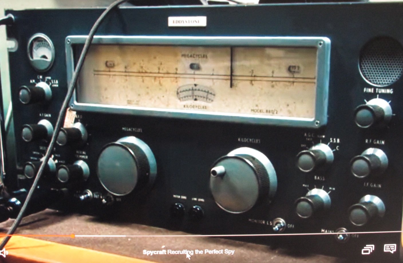 Adi spots an Eddystone among other radios in the Netflix series Spycraft |  The SWLing Post