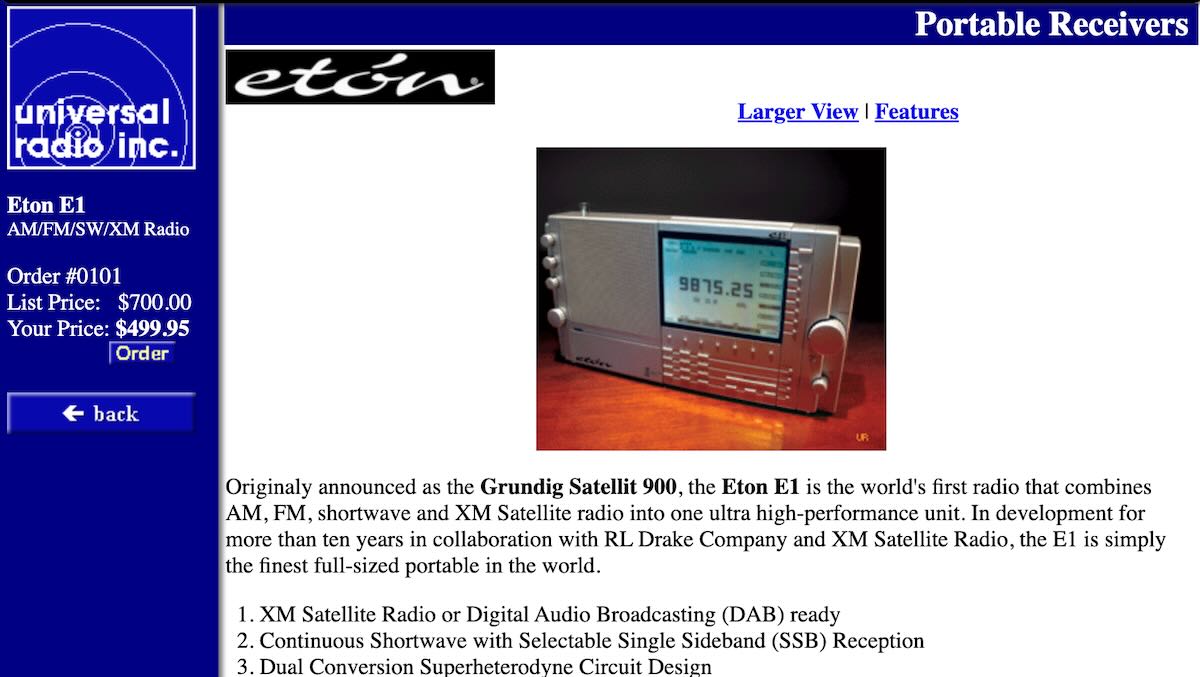 Collections Etc Emergency Solar Powered Short Wave AM/FM Radio