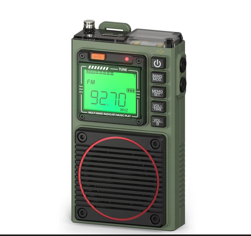  Raddy RF750 Portable Shortwave Radio AM/FM/SW/WB Receiver with  NOAA Alerts - Pocket Retro Mini Radio Rechargeable, w/ 9.85 Ft Wire Antenna  : Electronics