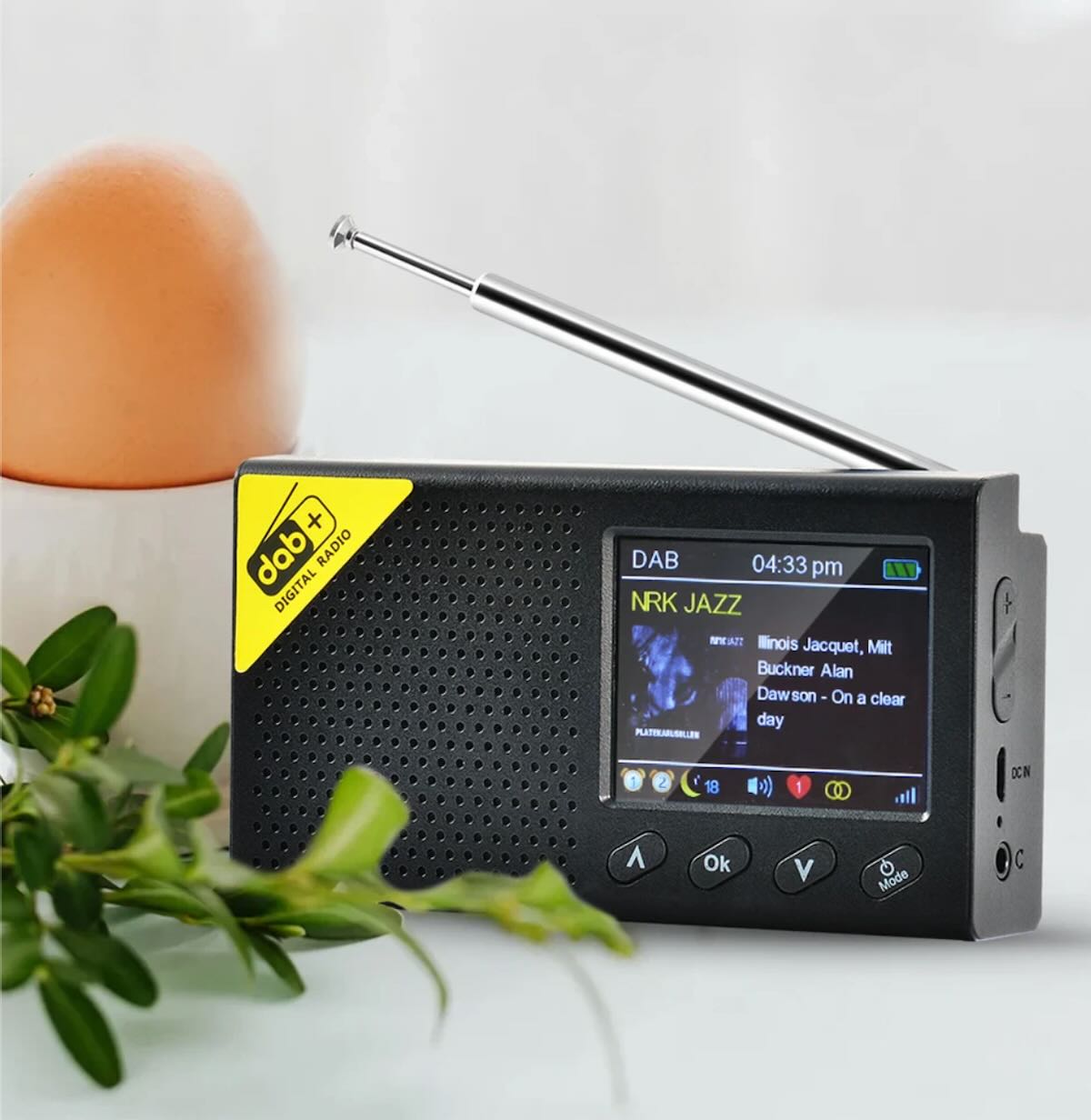 Rechargeable Pocket DAB Radio - Easy To Use Digital Radio with 30 Pre-set  DAB & FM Stations, LCD Display, Headphones & USB Cable