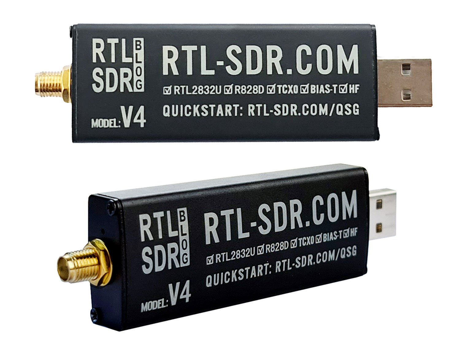 The measurements scenario with the RTL-SDR dongles, antennas and a