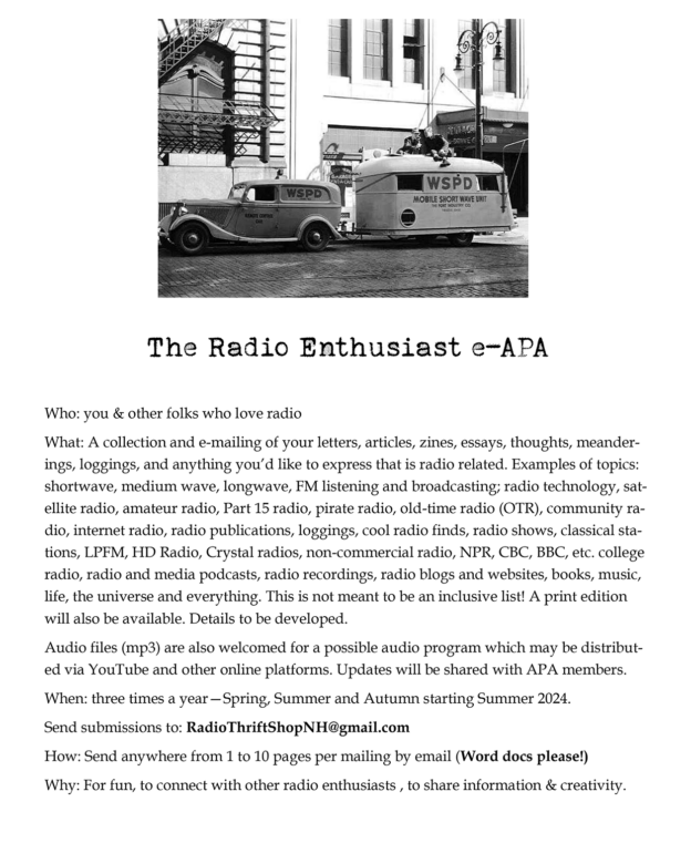 Calling all radio enthusiasts, calling all radio enthusiasts | The